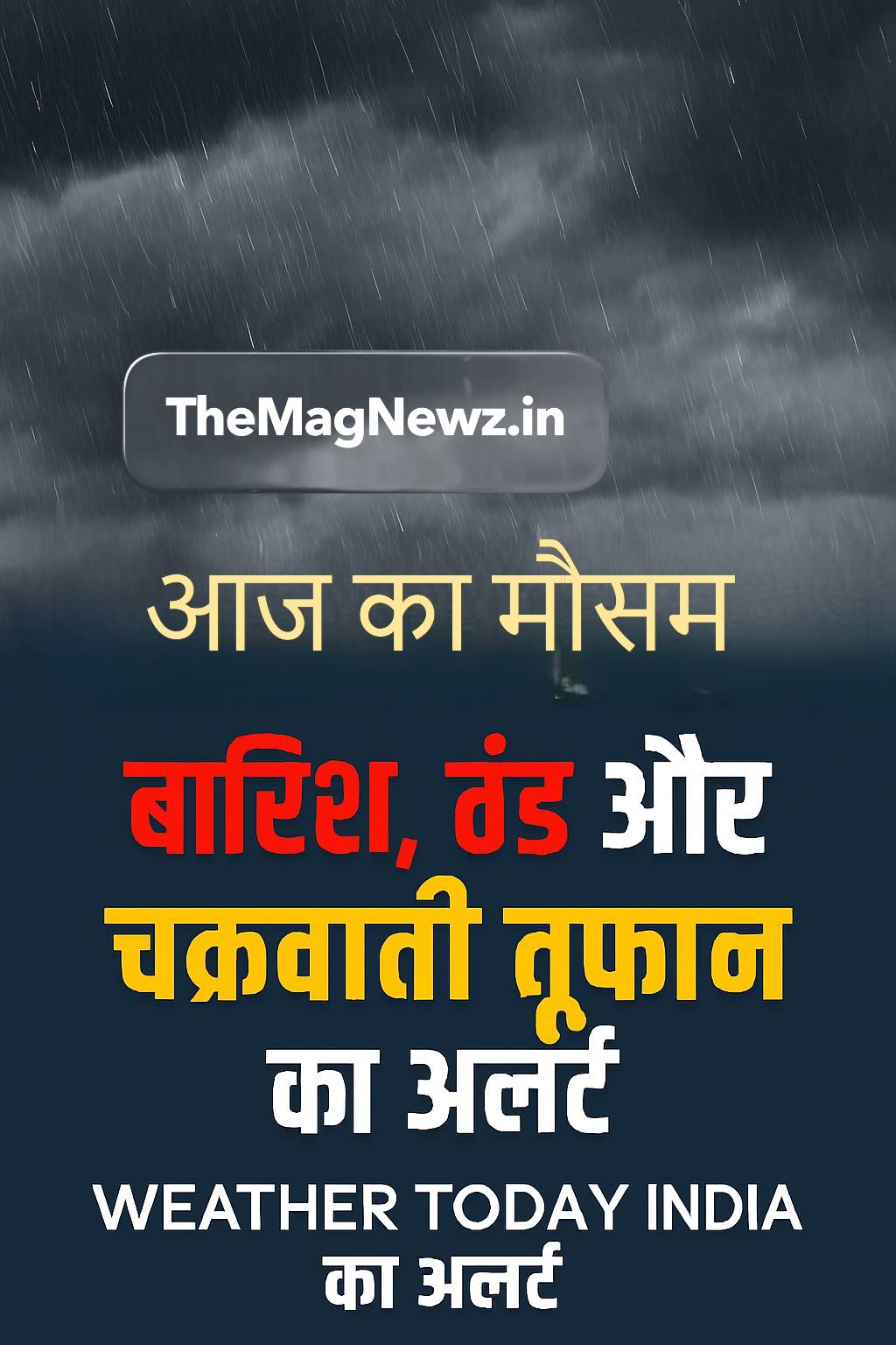 Weather Today India | उत्तर भारत में **चक्रवाती तूफान बारिश** के बाद तेज़ी से गिरते तापमान को दर्शाता मौसम मानचित्र और ठंडी हवाओं का **पूर्वानुमान**।